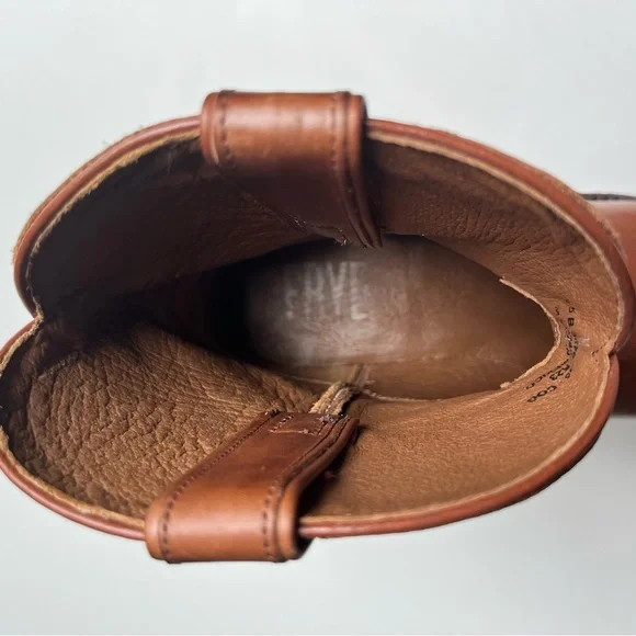 Frye..Women's Billy Short Leather Booties 3470435 COG.. Color:Brown/Cognac.